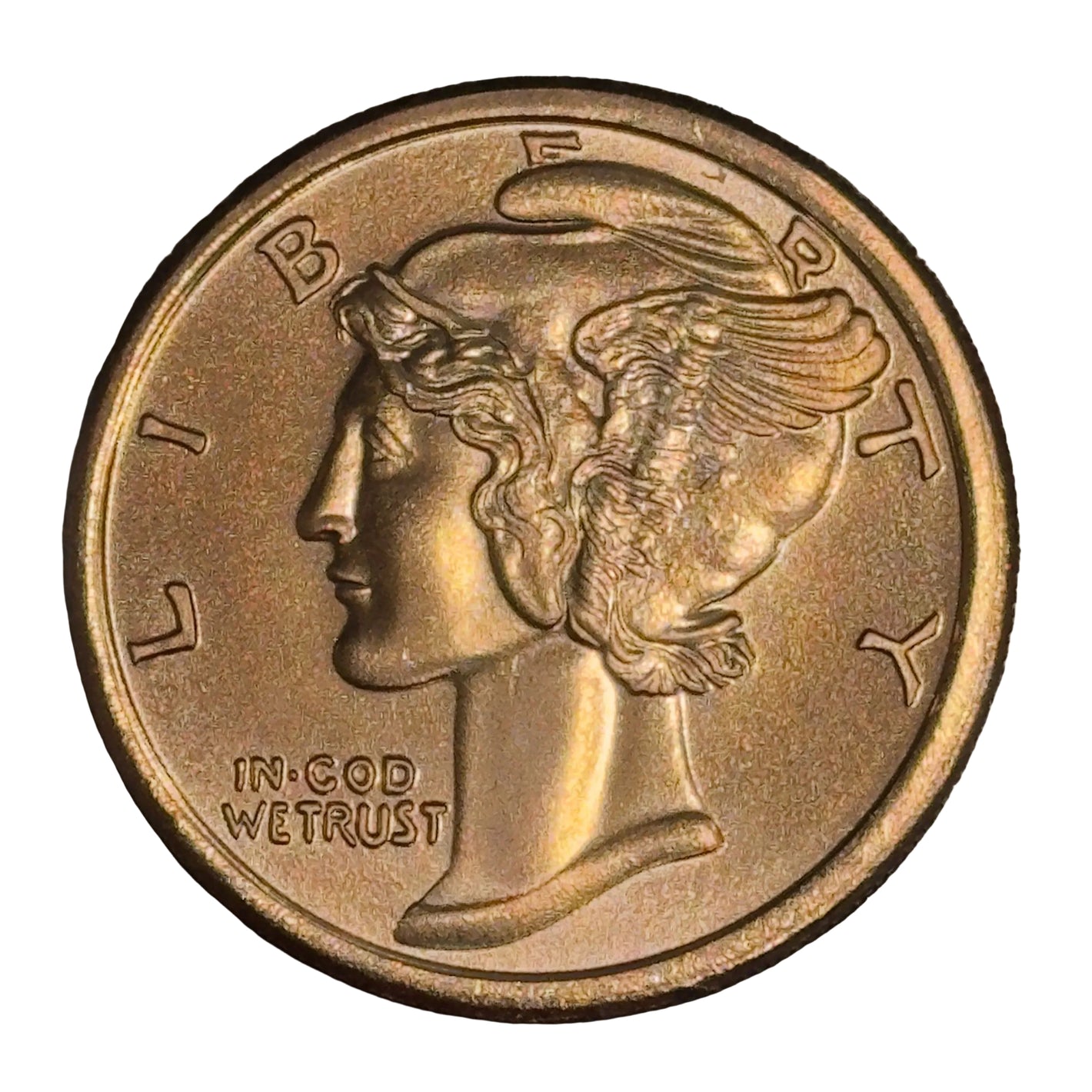 1oz MERCURY DIME COPPER ROUNDS