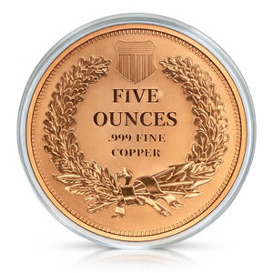 5oz UNITED STATES OF AMERICA INDIAN COPPER BAR ROUND