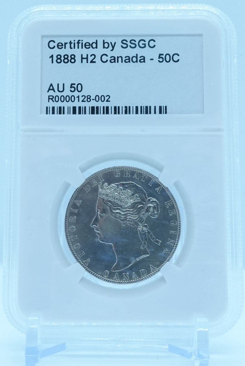 1888 50 CENT H2 CANADA – AU 50 - GRADED
