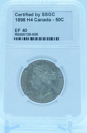1898 50 CENT H4 CANADA – EF 40 - GRADED