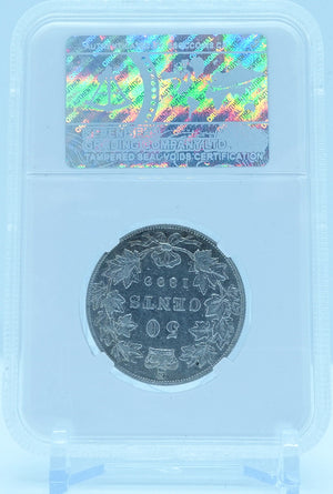 1899 50 CENT OBV4 L9 CANADA LARGE 9 – EF 45 - GRADED