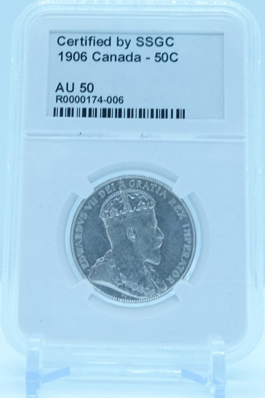 1906 50 CENT CANADA – AU 50 - GRADED