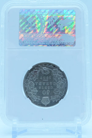 1907 50 CENT CANADA – AU 50 - GRADED