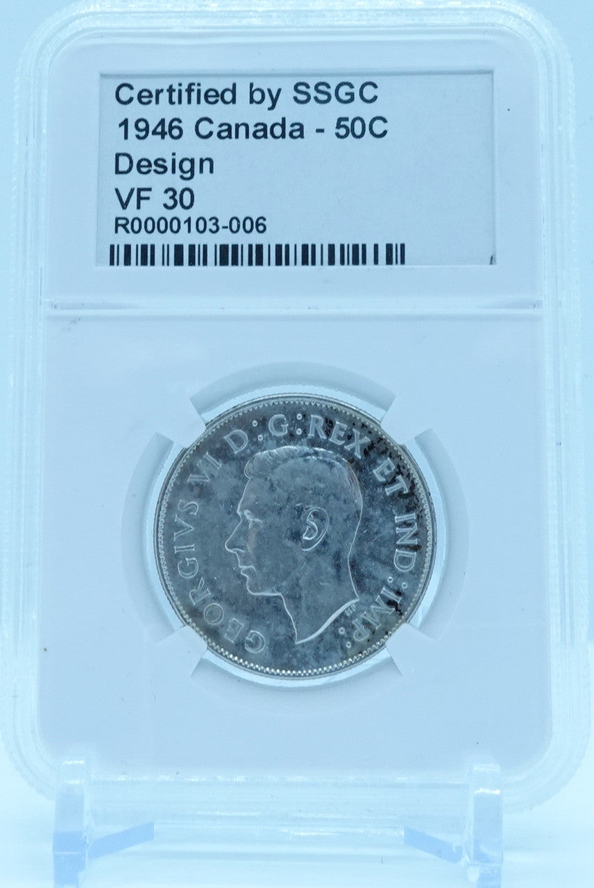 1946 50 CENT CANADA DESIGN – VF 30 - GRADED