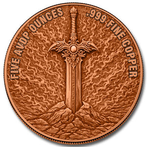 5oz A HERO'S JOURNEY COLOURIZED COPPER ROUND