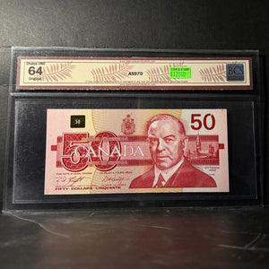 1988 $50 BANK OF CANADA, BC-59d, KNIGHT-DODGE