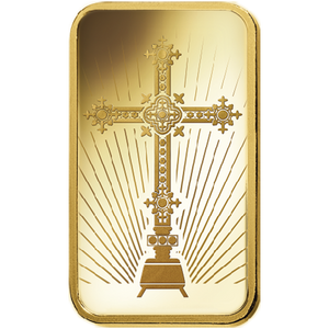 E-TRANSFER ONLY -  5 GRAM GOLD BAR CROSS - PAMP MINT