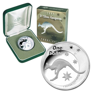 2005 $1 SILVER KANGAROO PROOF COIN (ROYAL AUSTRALIAN MINT)