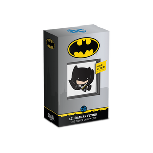 2021 1oz $2 FINE SILVER  BATMAN FLYING CHIBI