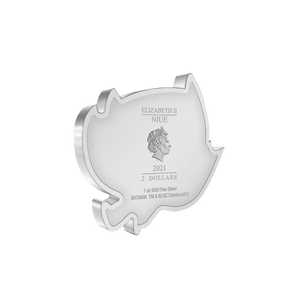 2021 1oz $2 FINE SILVER BATMAN FLYING CHIBI