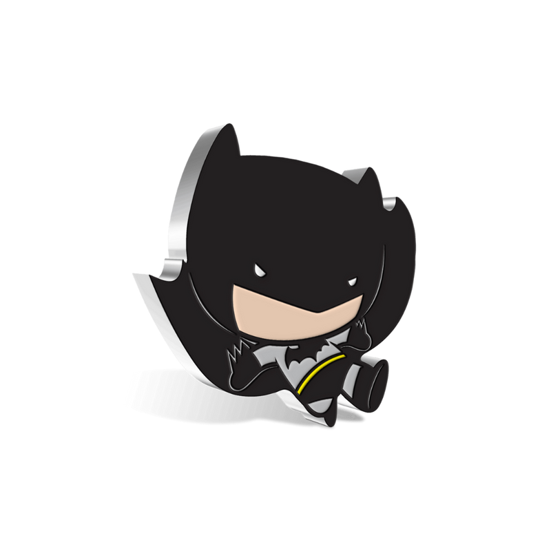 2021 1oz $2 FINE SILVER  BATMAN FLYING CHIBI