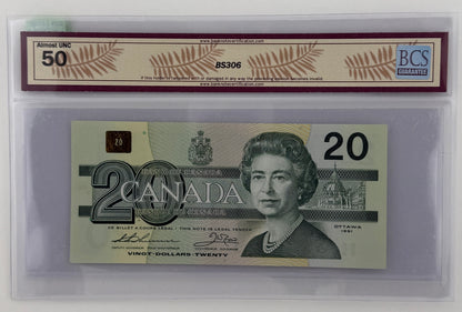 1991 $20 BANK OF CANADA; BC-58aAi, THIESSEN-CROW, EIX WITH SERIFS, REPLACEMENT NOTE