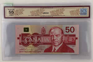 1988 $50 BANK OF CANADA; BC-59aA, THIESSEN-CROW REPLACEMENT NOTE