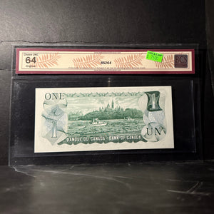 1973 $1 BANK OF CANADA, BC-46aA, LAWSON-BOUEY, TWO LETTER , REPLACEMENT