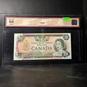 1979 $20 BANK OF CANADA, BC-54cA, THIESSEN-CROW, REPLACEMENT CHOICE UNC-64-ORIG