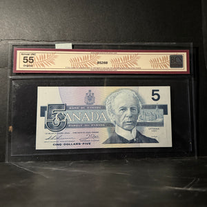 1986 $5 BANK OF CANADA, BC-56bA, THIESSESN-CROW, REPLACEMENT