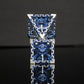 BEHOLDER'S GATES HOLLOW METAL DICE SET - BLUE AND SILVER