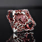 BEHOLDER'S GATES HOLLOW METAL DICE SET - RED AND SILVER