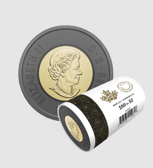 2022 $2 SPECIAL WRAP ROLL - HONOURING QUEEN ELIZABETH II BLACK TOONIE ROLL