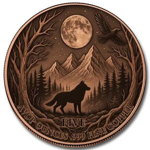 5oz BLOOD MOON WEREWOLF COPPER ROUND