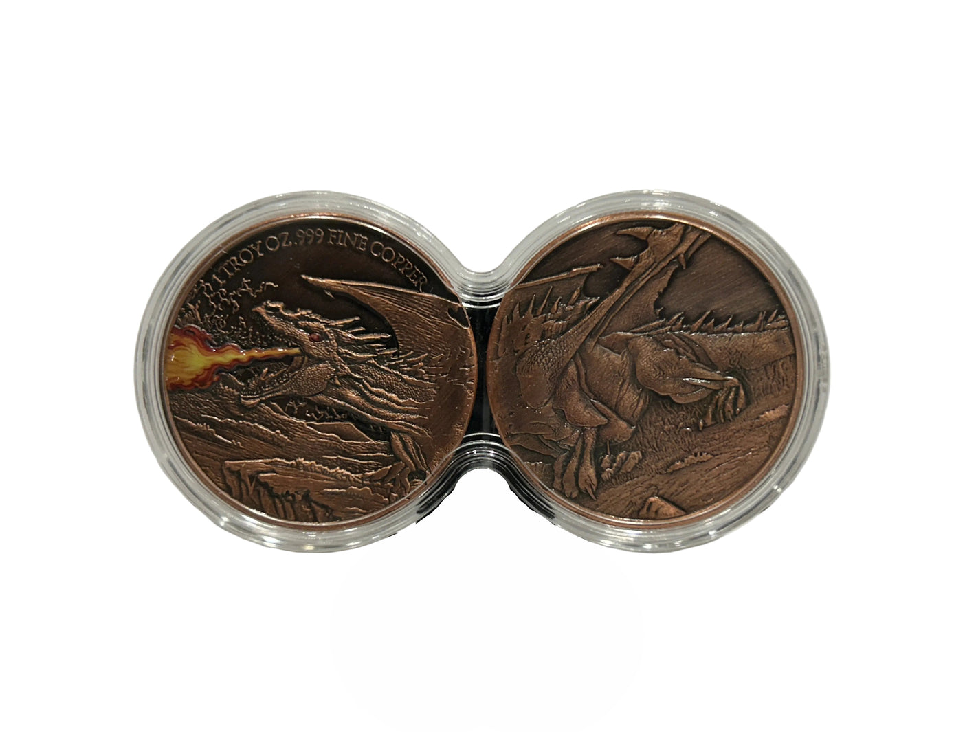 [LIMITED EDITION DUOSTACK] 2oz DRAGON HEAD & BODY COPPER ROUNDS