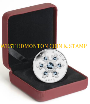 2009 1oz $20 SILVER COIN  - BLUE CRYSTAL SNOWFLAKE