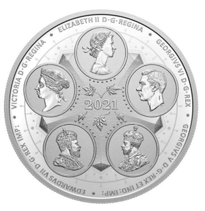 2021 5oz $50 THE FIRST 100 YEARS OF CONFEDERATION: COMING OF AGE FINE SILVER COIN