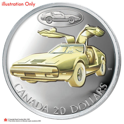 2003 1oz $20 TRANSPORTATION CAR SERIES - THE BRICKLIN SV-1:A