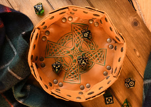 CELTIC GREEN GLASS DICE SET - DICE AROUND THE WORLD COLLECTION