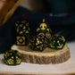 CELTIC GREEN GLASS DICE SET - DICE AROUND THE WORLD COLLECTION