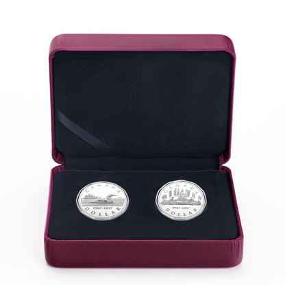 2017 $1 30TH ANNIVERSARY OF THE LOONIE FINE SILVER 2-COIN SET