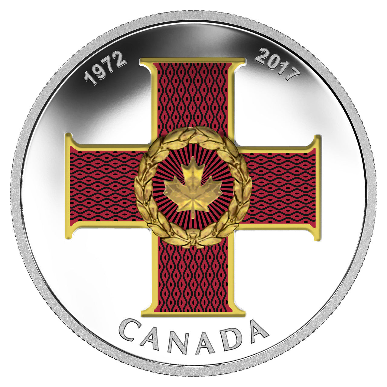 2017 1oz $20 CANADIAN HONOURS 45TH ANNIVERSARY OF THE CROSS OF VALOUR FINE SILVER COIN