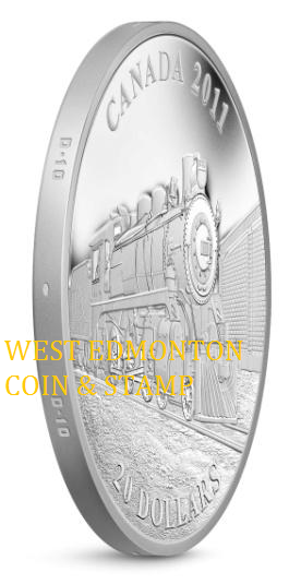2011 1oz $20 GREAT CANADIAN LOCOMOTIVES SERIES: D-10 - FINE SILVER COIN