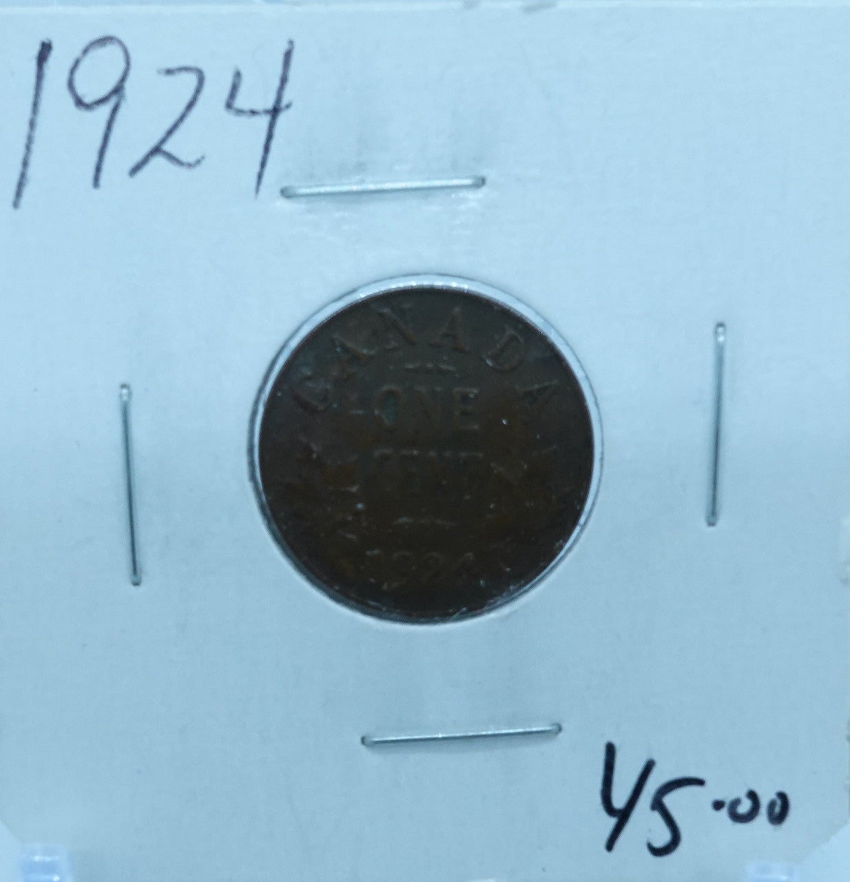 1924 CANADA CIRCULATION ONE CENT - UNGRADED