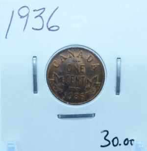 1936 CANADA CIRCULATION ONE CENT - UNGRADED