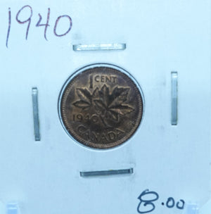 1940 CANADA CIRCULATION ONE CENT - UNGRADED