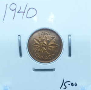1940 CANADA CIRCULATION ONE CENT - UNGRADED (2592)
