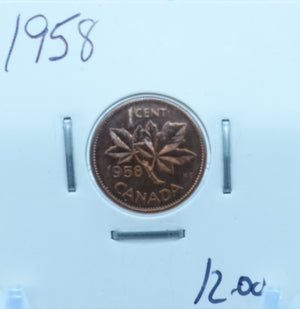1958 CANADA CIRCULATION ONE CENT - UNGRADED