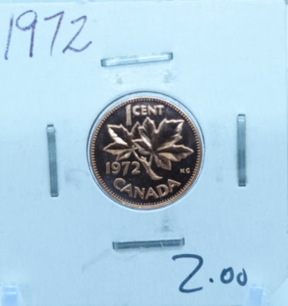 1972 CANADA CIRCULATION ONE CENT - UNGRADED