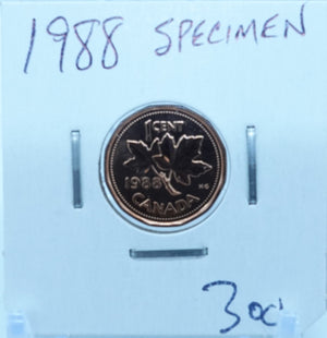 1988 CANADA CIRCULATION ONE CENT - UNGRADED