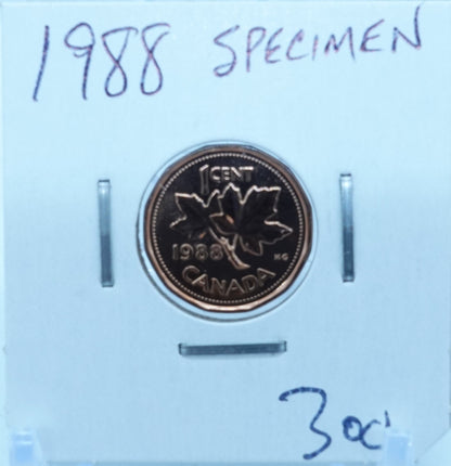 1988 CANADA CIRCULATION ONE CENT - UNGRADED