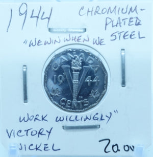 1944 CANADA CIRCULATION FIVE CENTS - UNGRADED
