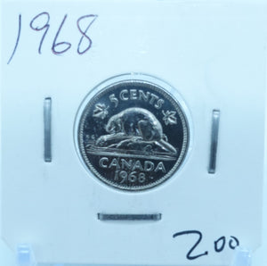 1968 CANADA CIRCULATION FIVE CENTS - UNGRADED