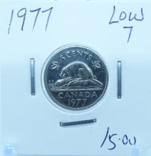 1977 CANADA CIRCULATION FIVE CENTS - UNGRADED