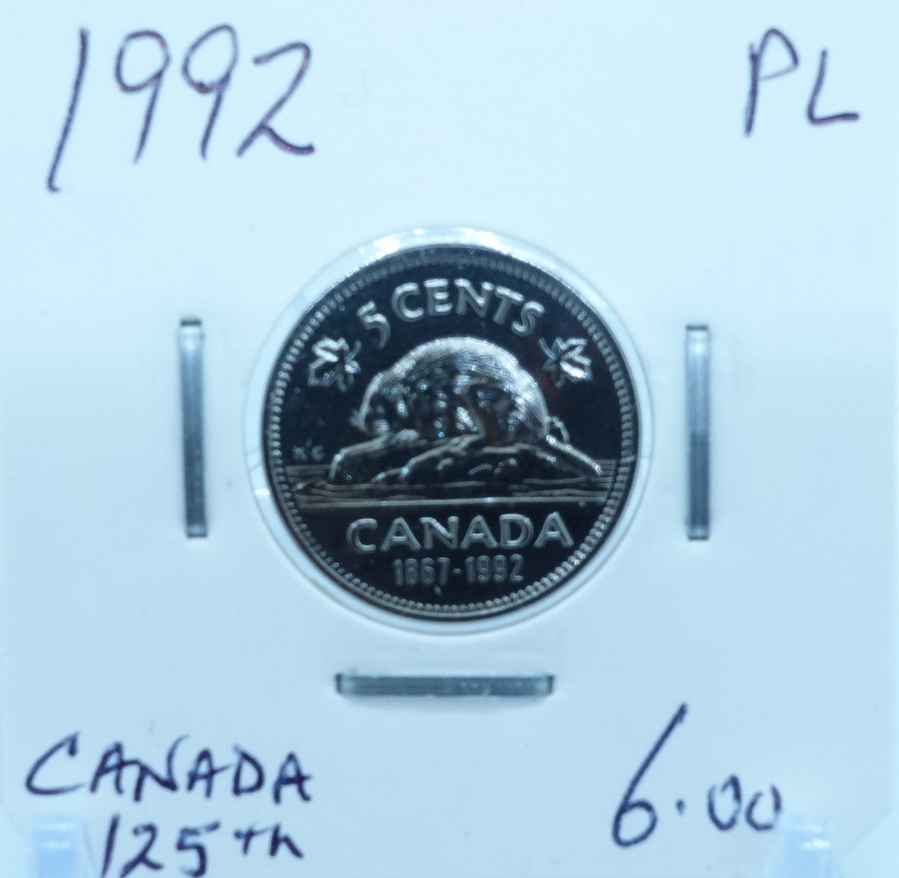 1992 CANADA CIRCULATION FIVE CENTS - UNGRADED