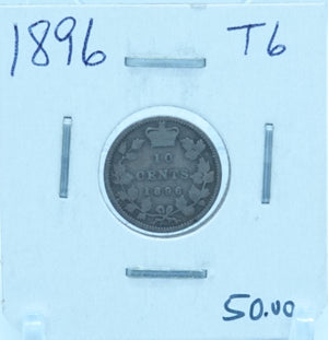 1896 CANADA CIRCULATION TEN CENTS - UNGRADED