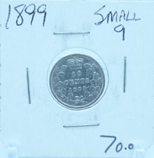 1899 CANADA CIRCULATION TEN CENTS - UNGRADED