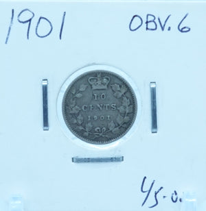 1901 CANADA CIRCULATION TEN CENTS - UNGRADED
