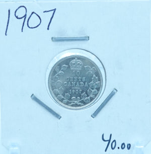 1907 CANADA CIRCULATION TEN CENTS - UNGRADED