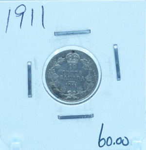 1911 CANADA CIRCULATION TEN CENTS - UNGRADED
